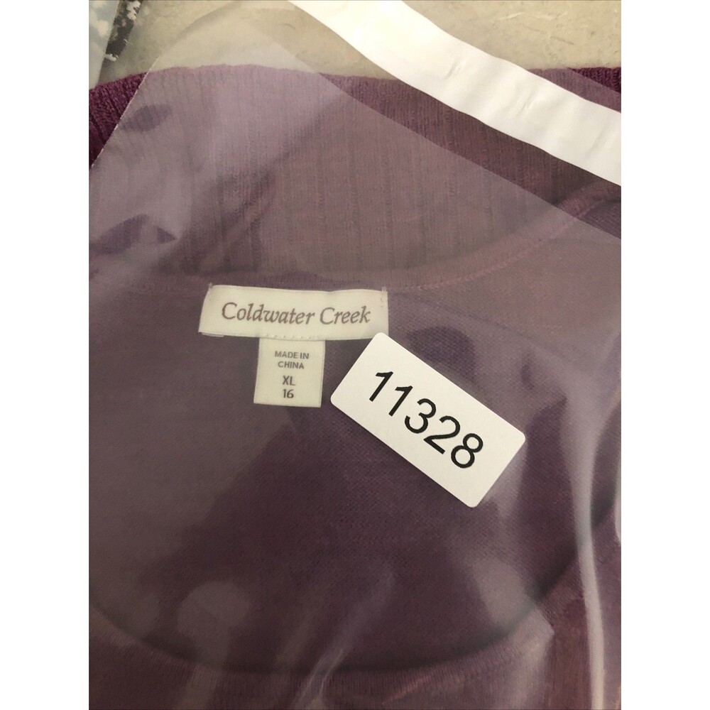 Coldwater Creek Purple Round Neck Sleeveless Sweater XL - Picture 5 of 5